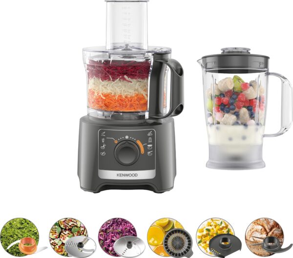 Kenwood MultiPro Compact foodprocessor FDP31.360.GY (skifergrå) Kenwood Grå