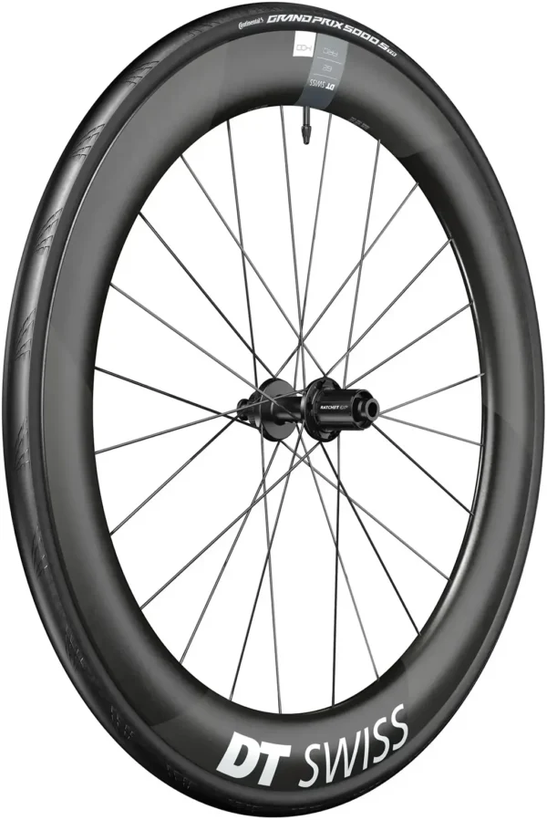 DT Swiss Wheel ARC 1400 Dicut 62 (Inkl. Dæk & Slange) 700c Rear - Shimano/SRAM DT Swiss